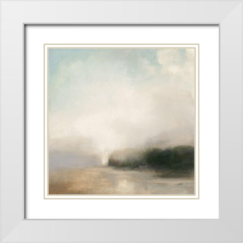 Distant Forest White Modern Wood Framed Art Print with Double Matting by Purinton, Julia