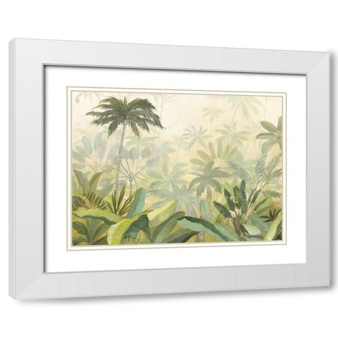 Lush Tropics White Modern Wood Framed Art Print with Double Matting by Purinton, Julia
