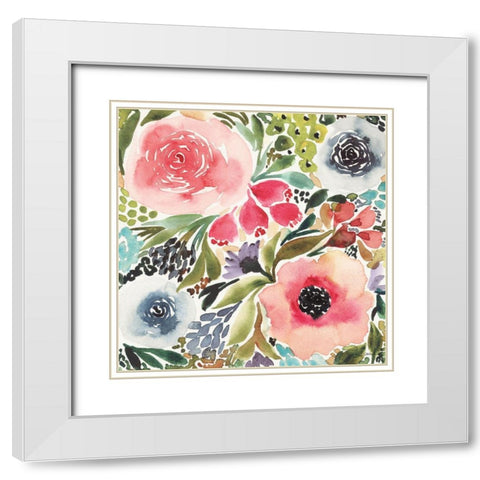 Ode to Spring III White Modern Wood Framed Art Print with Double Matting by Warrick, Cheryl
