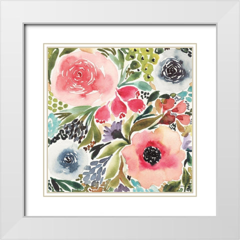 Ode to Spring III White Modern Wood Framed Art Print with Double Matting by Warrick, Cheryl
