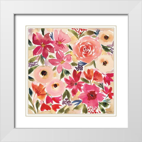 Cottage Garden White Modern Wood Framed Art Print with Double Matting by Warrick, Cheryl