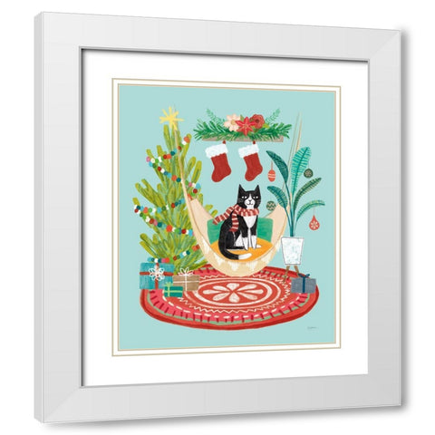 Urban Jungle Christmas II White Modern Wood Framed Art Print with Double Matting by Urban, Mary