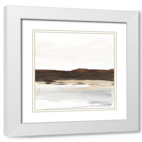 Neutral Dunes I White Modern Wood Framed Art Print with Double Matting by Paschke, Chris