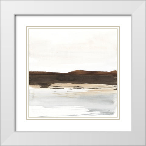Neutral Dunes I White Modern Wood Framed Art Print with Double Matting by Paschke, Chris