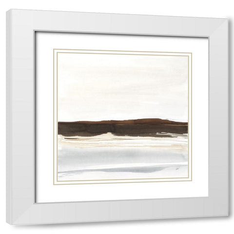 Neutral Dunes II White Modern Wood Framed Art Print with Double Matting by Paschke, Chris