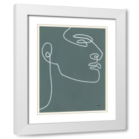 About Face I White Modern Wood Framed Art Print with Double Matting by Hershey, Moira