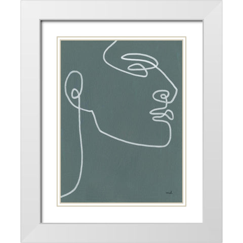 About Face I White Modern Wood Framed Art Print with Double Matting by Hershey, Moira