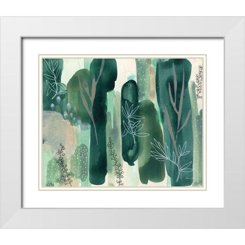 Hidden Forest White Modern Wood Framed Art Print with Double Matting by Horn, Laura