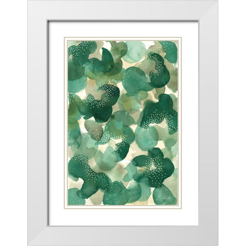 Leaf Canopy White Modern Wood Framed Art Print with Double Matting by Horn, Laura