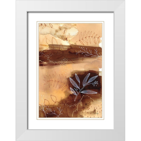 Subtle Autumn White Modern Wood Framed Art Print with Double Matting by Horn, Laura