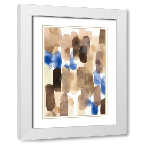 Tempo White Modern Wood Framed Art Print with Double Matting by Horn, Laura