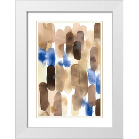 Tempo White Modern Wood Framed Art Print with Double Matting by Horn, Laura