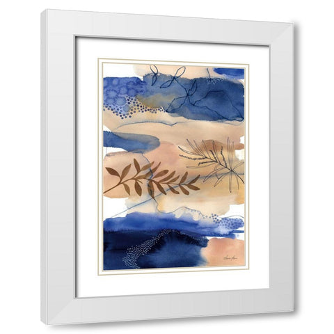 The Branch and the River White Modern Wood Framed Art Print with Double Matting by Horn, Laura