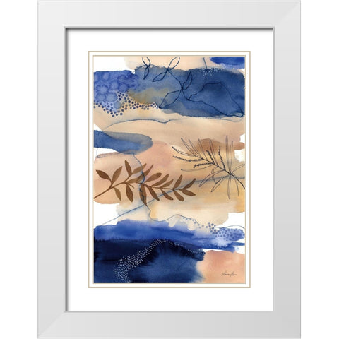 The Branch and the River White Modern Wood Framed Art Print with Double Matting by Horn, Laura
