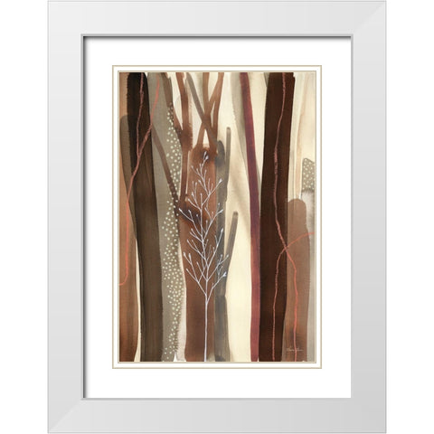 Woodland Awakening White Modern Wood Framed Art Print with Double Matting by Horn, Laura