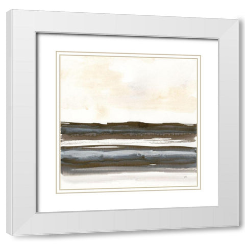 Natural Stripes I White Modern Wood Framed Art Print with Double Matting by Paschke, Chris