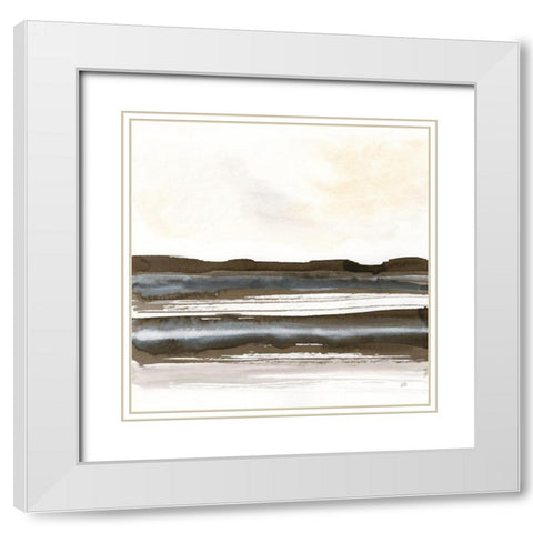 Natural Stripes II White Modern Wood Framed Art Print with Double Matting by Paschke, Chris