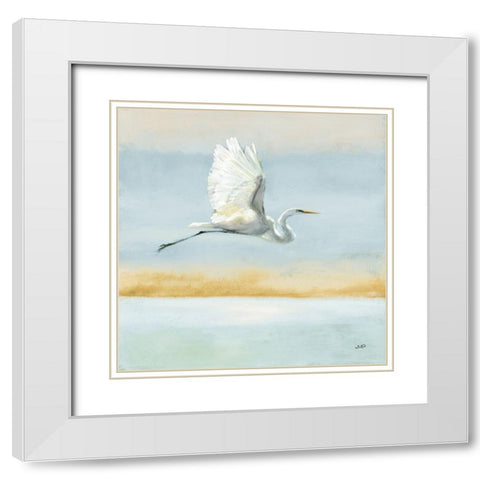 Flight Blue Sky White Modern Wood Framed Art Print with Double Matting by Purinton, Julia