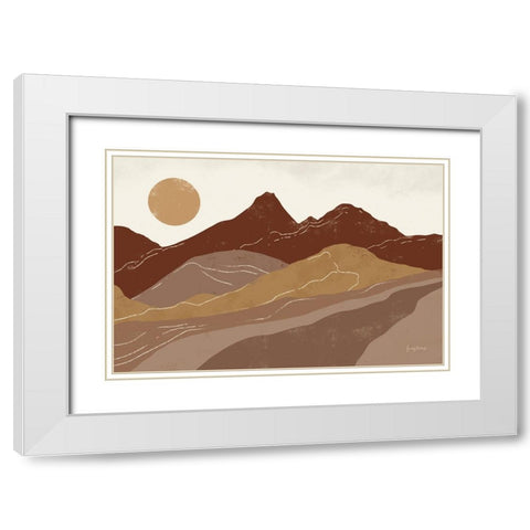 Peru Trails Neutral White Modern Wood Framed Art Print with Double Matting by Thorns, Becky