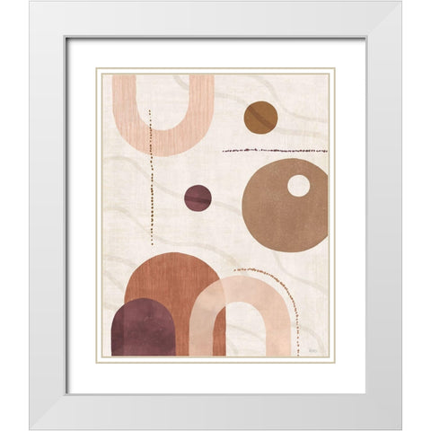 Soft Balance I White Modern Wood Framed Art Print with Double Matting by Charron, Veronique