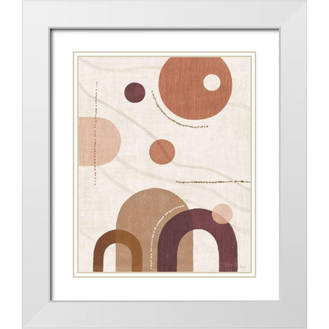 Soft Balance II White Modern Wood Framed Art Print with Double Matting by Charron, Veronique
