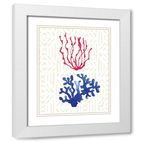 Salty Waves III White Modern Wood Framed Art Print with Double Matting by Charro, Mercedes Lopez