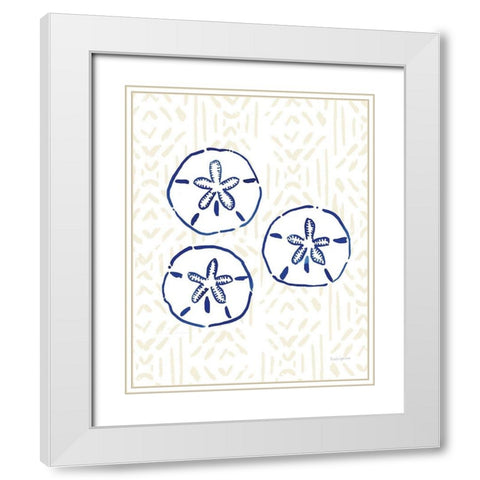 Salty Waves V White Modern Wood Framed Art Print with Double Matting by Charro, Mercedes Lopez