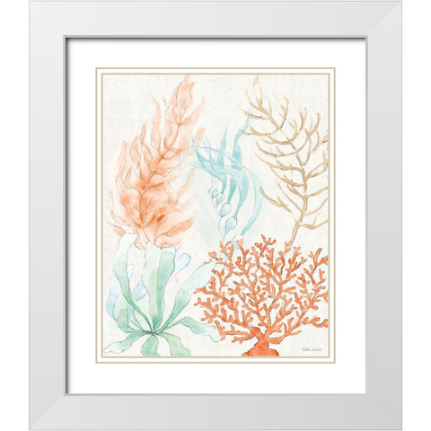 Seaside V White Modern Wood Framed Art Print with Double Matting by Grove, Beth