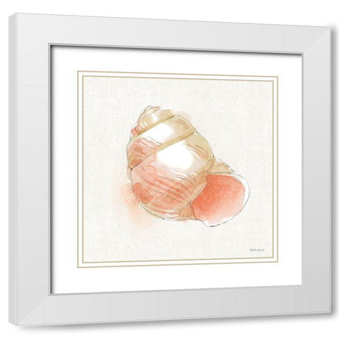 Seaside VII White Modern Wood Framed Art Print with Double Matting by Grove, Beth