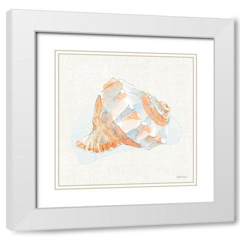 Seaside X White Modern Wood Framed Art Print with Double Matting by Grove, Beth