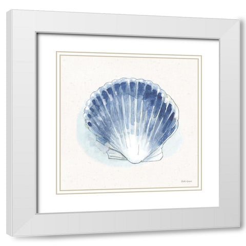 Seaside XI White Modern Wood Framed Art Print with Double Matting by Grove, Beth