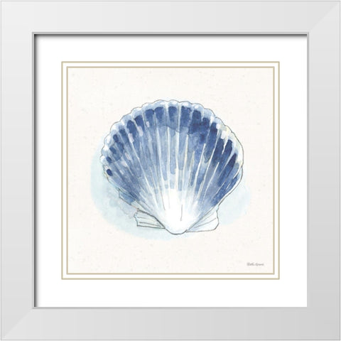 Seaside XI White Modern Wood Framed Art Print with Double Matting by Grove, Beth