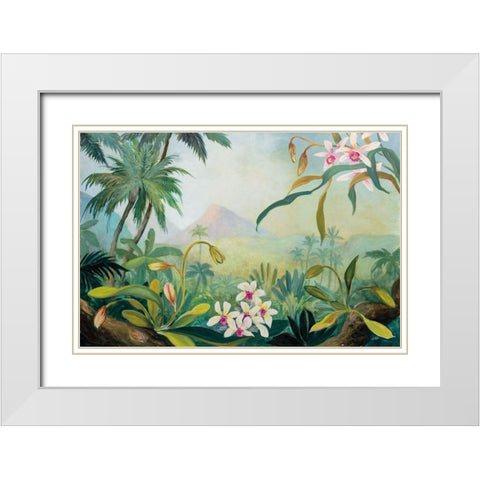 Dreamy Tropics White Modern Wood Framed Art Print with Double Matting by Purinton, Julia