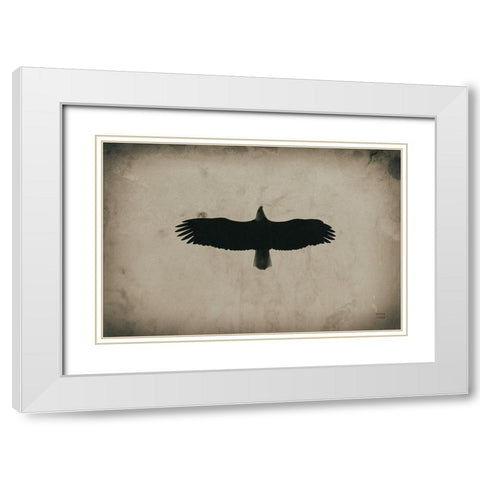 Eagle Pass White Modern Wood Framed Art Print with Double Matting by Larson, Nathan