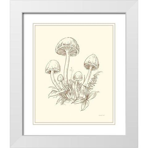 Nature Sketchebook IX Brown White Modern Wood Framed Art Print with Double Matting by Nai, Danhui