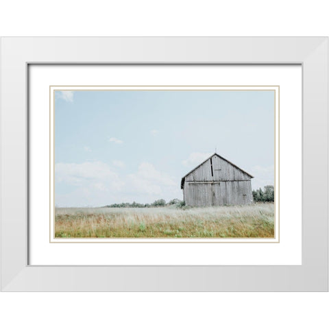Hideout White Modern Wood Framed Art Print with Double Matting by Larson, Nathan