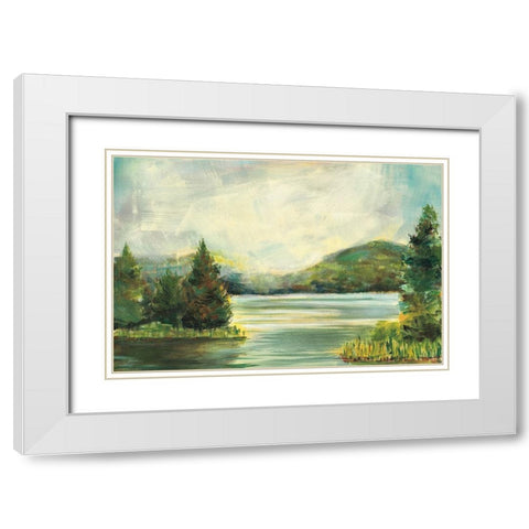 Silver Lake Light Crop White Modern Wood Framed Art Print with Double Matting by Schlabach, Sue