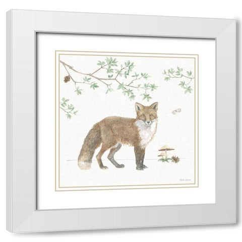 Woodland Love II White Modern Wood Framed Art Print with Double Matting by Grove, Beth