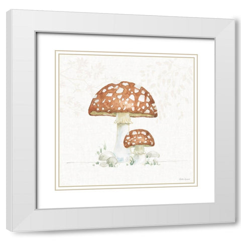 Woodland Love VII White Modern Wood Framed Art Print with Double Matting by Grove, Beth