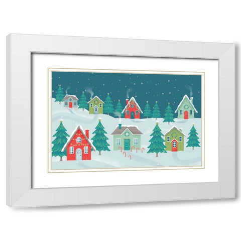 Falala I White Modern Wood Framed Art Print with Double Matting by Graham, Gia