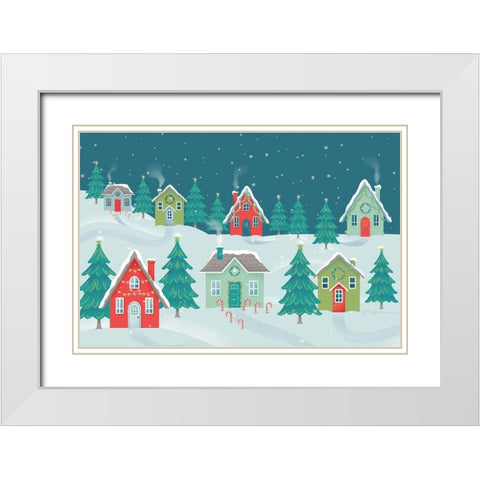 Falala I White Modern Wood Framed Art Print with Double Matting by Graham, Gia