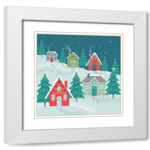 Falala IV White Modern Wood Framed Art Print with Double Matting by Graham, Gia