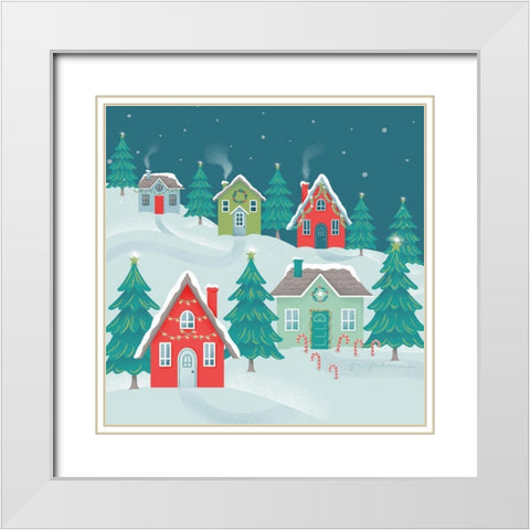 Falala IV White Modern Wood Framed Art Print with Double Matting by Graham, Gia