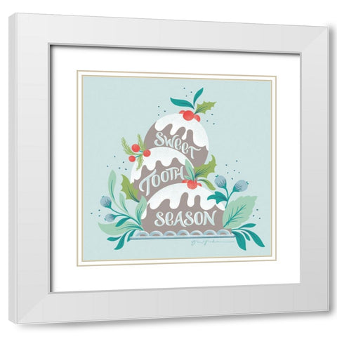 Falala V White Modern Wood Framed Art Print with Double Matting by Graham, Gia