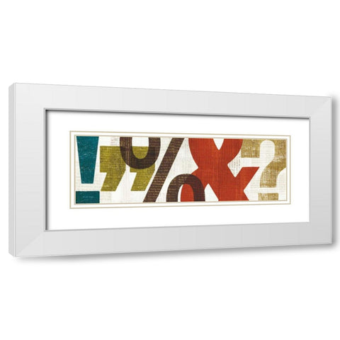 Punctuated II White Modern Wood Framed Art Print with Double Matting by Mullan, Michael