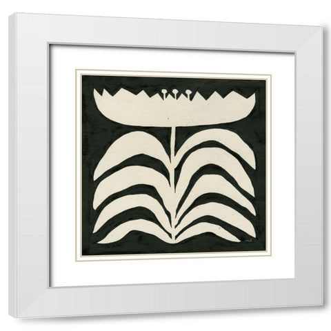 Delighted II White Modern Wood Framed Art Print with Double Matting by Hershey, Moira
