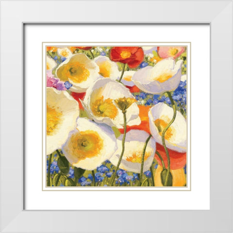 Sunny Abundance III White Modern Wood Framed Art Print with Double Matting by Novak, Shirley