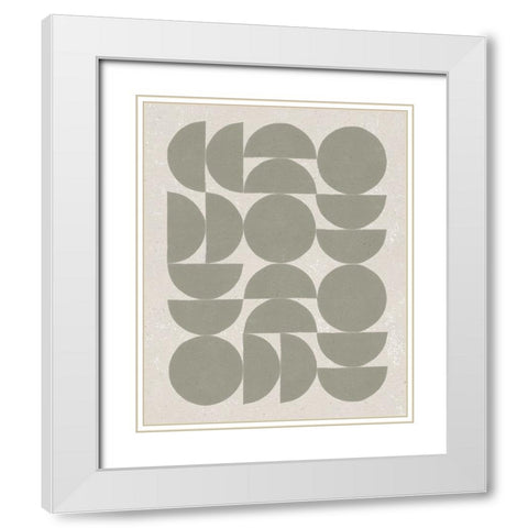 Make it Mod I White Modern Wood Framed Art Print with Double Matting by Hershey, Moira