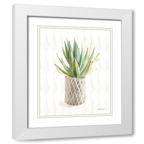 Desert Greenhouse XIX White Modern Wood Framed Art Print with Double Matting by Nai, Danhui