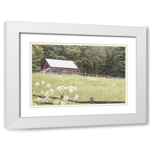 Summer Farm I White Modern Wood Framed Art Print with Double Matting by Schlabach, Sue